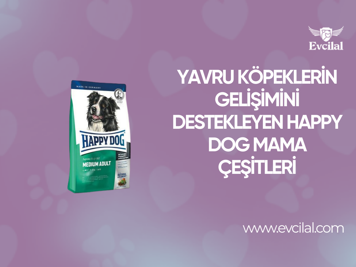 Yavru köpeklerin gelişimini desteklemek için kullanabileceğiniz Happy Dog köpek maması çeşitleri