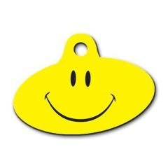 Dalis Pet Tag - Smile Desenli Elips Kedi Köpek Künyesi Medium