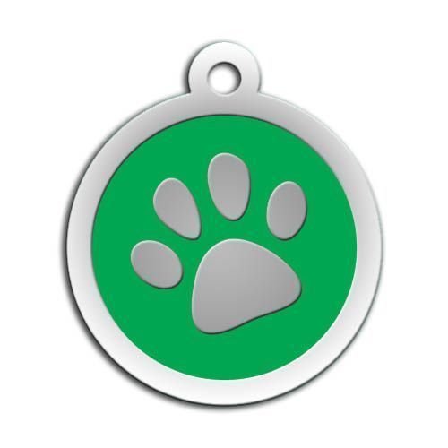 Dalis Pet Tag - Mineli Seri Pati Desenli Künye Beyaz