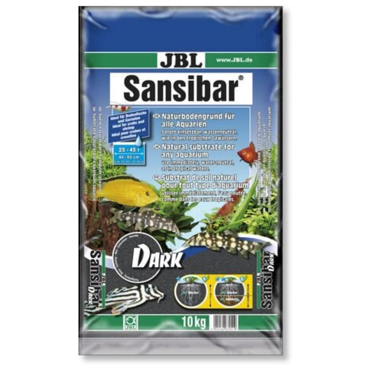 JBL Sansibar Dark Akvaryum Nehir Kumu 0,2-0,5 mm 10 Kg