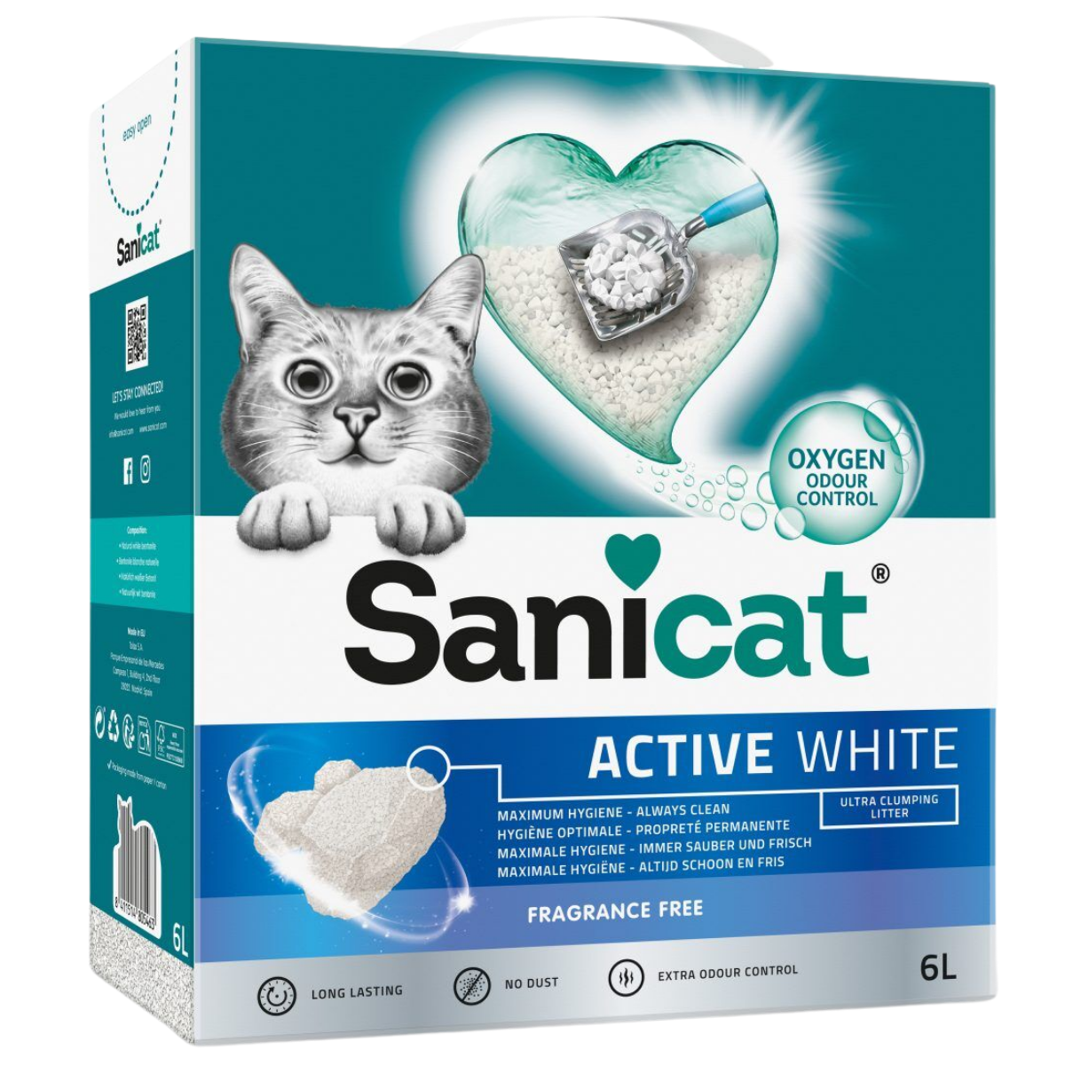Sanicat Active White Kokusuz Kedi Kumu 6 litre