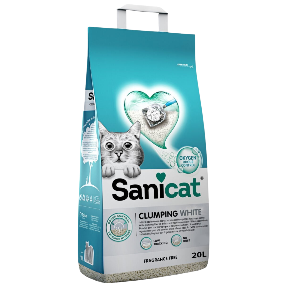Sanicat Clumping White Kokusuz Kedi Kumu 20 L