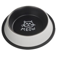 Oripet Kedi Desenli Çelik Mama Kabı 24 Oz 17 cm