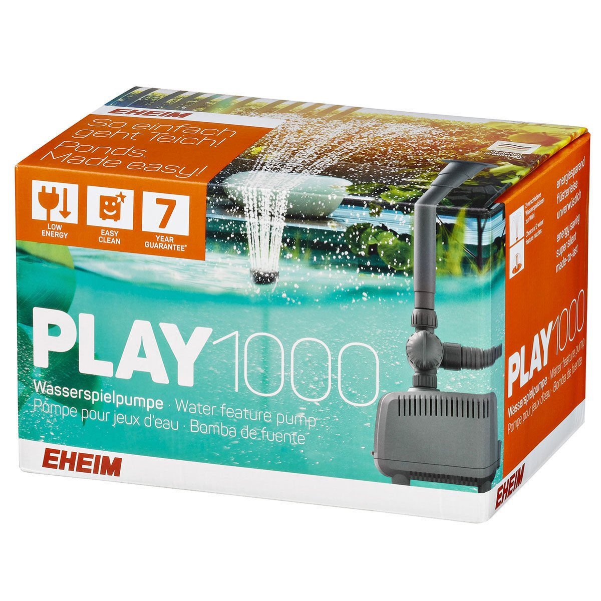 Eheim Pond Play 1000 Bahçe Havuzu Çeşme ve Şelale Pompası 870 L/H 9 W